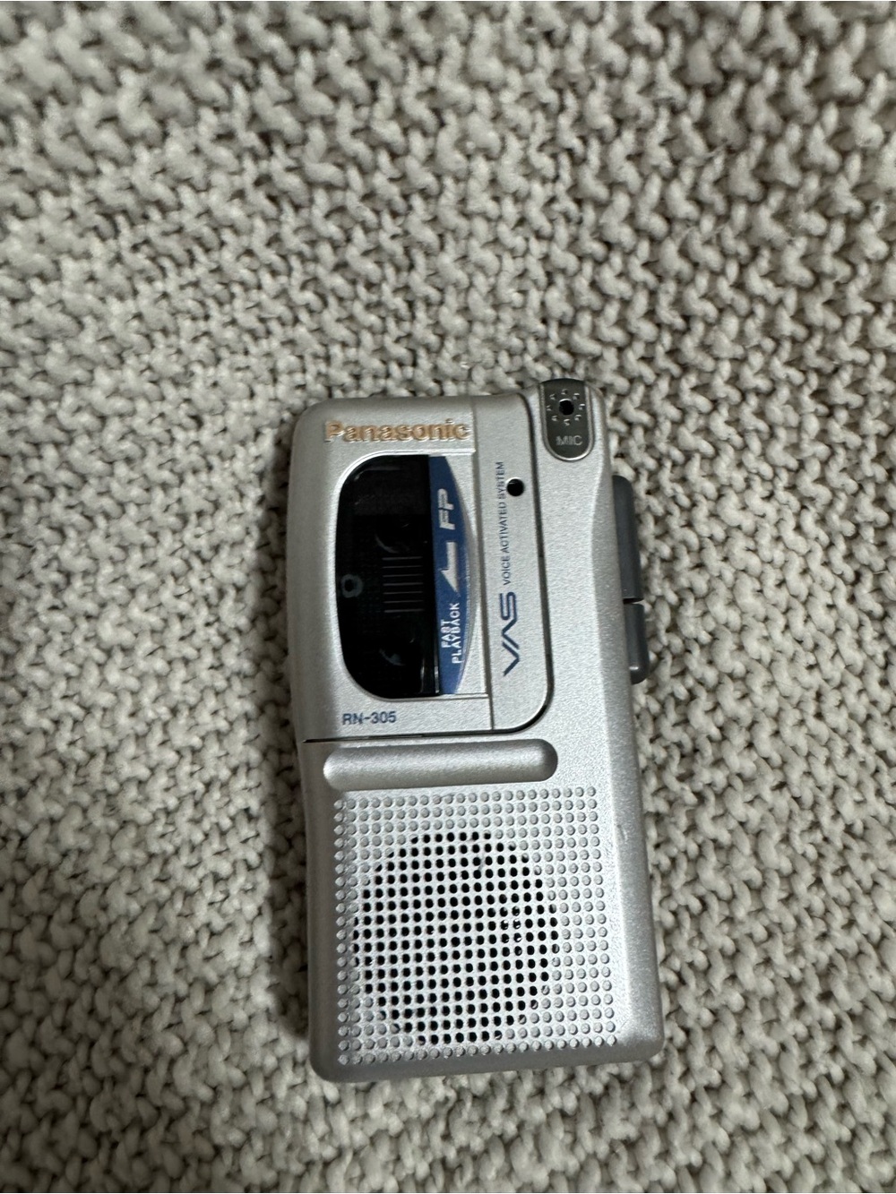 Panasonic Silver Portable Microcassette Recorder RN-305 Style